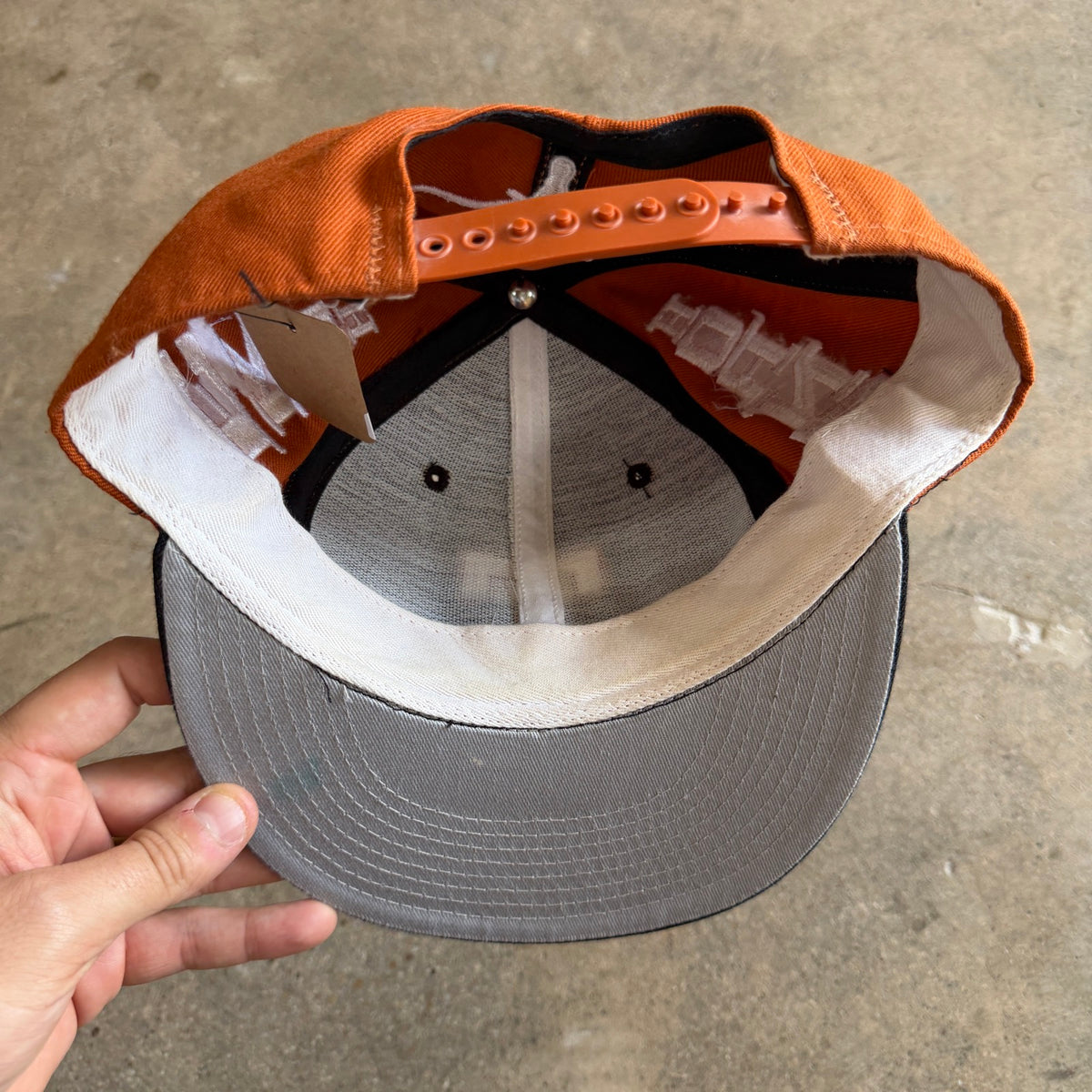 90s Black and Orange Texas Longhorns Hook 'Em Hat 5771