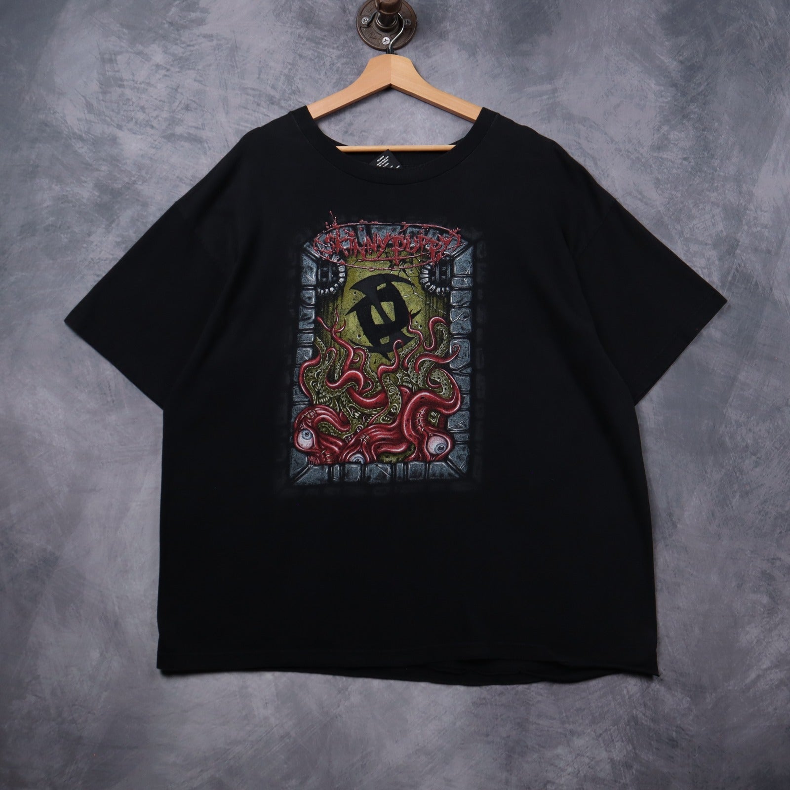 90s Black Skinny Puppy Tentacles Shirt 5440