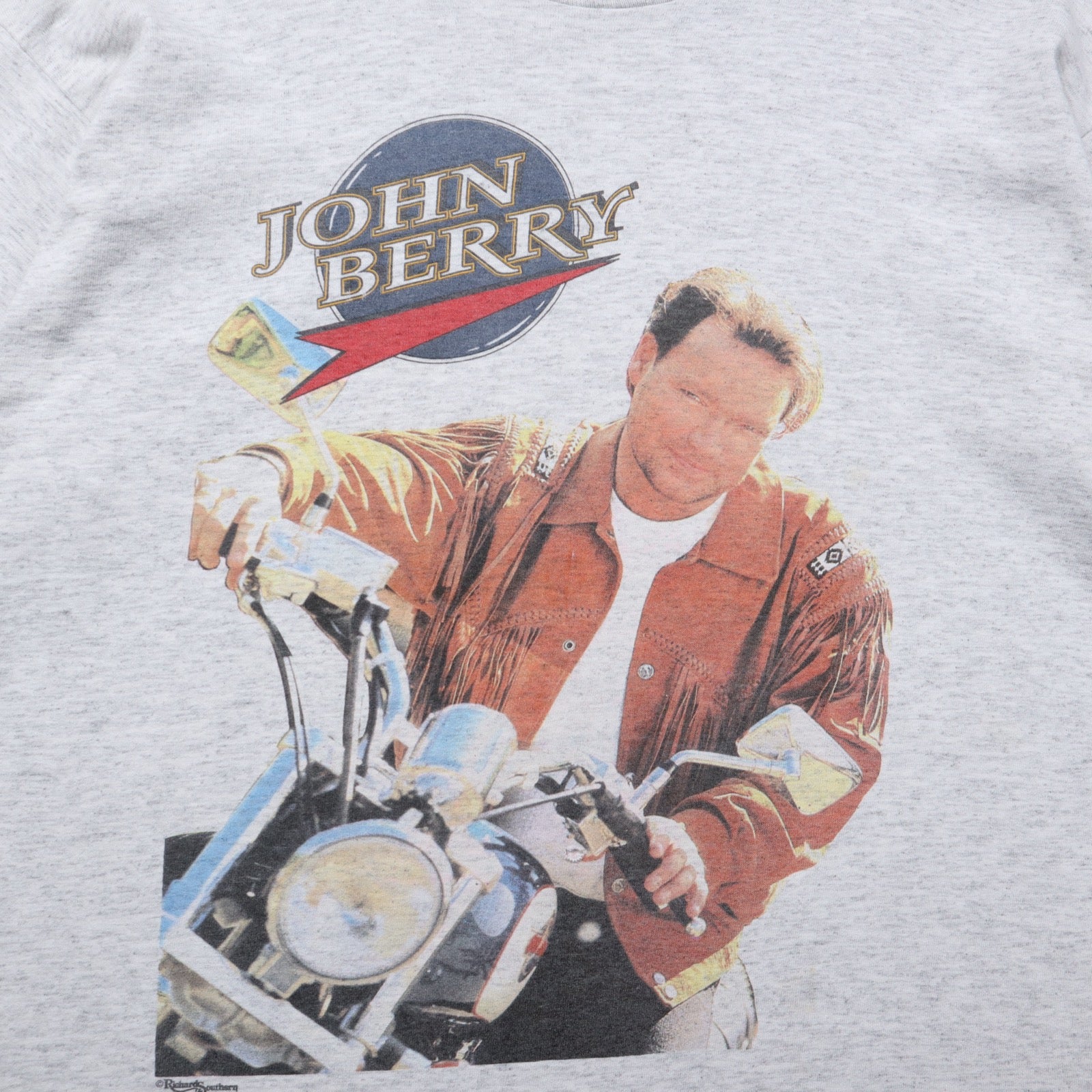 90s Heather Gray John Berry Motorcycle Tour Shirt 5445