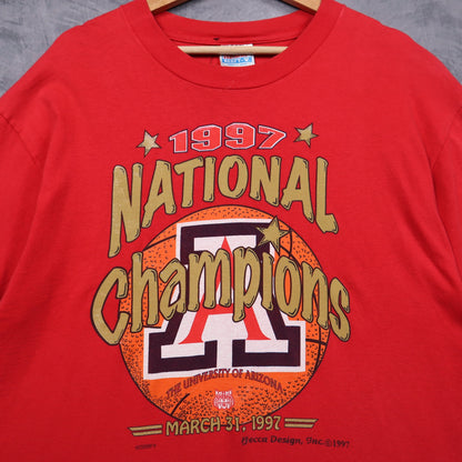 1997 Red University of Arizona National Champions Shirt 5164