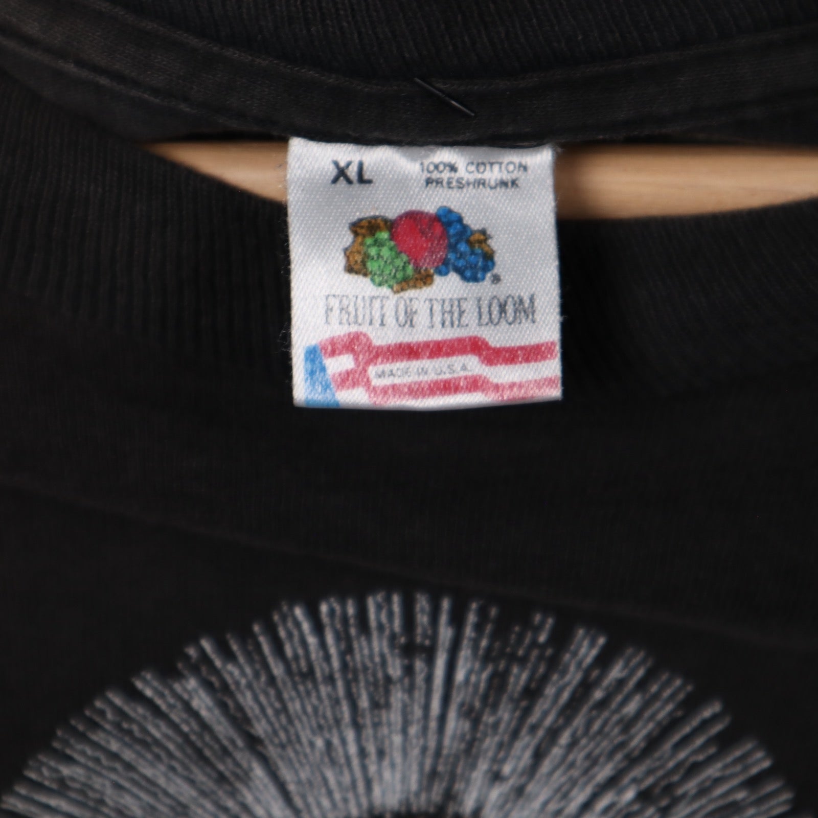 Early 90s Black KFJC 89.7FM Memorial World Tour Shirt 5369