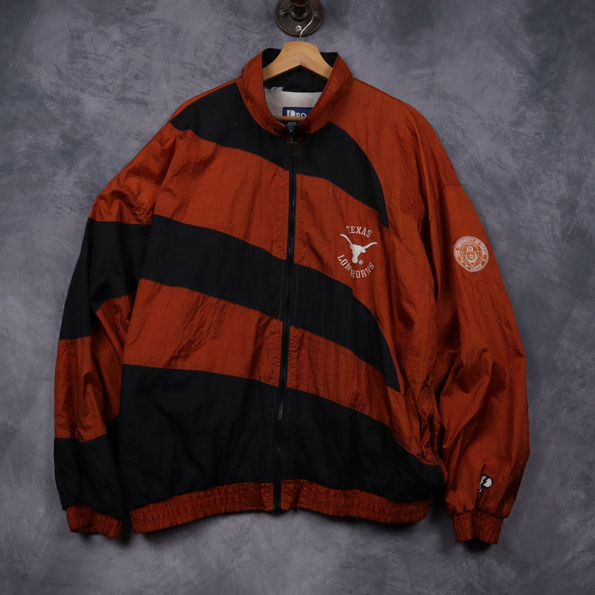 90s Burnt Orange Texas Longhorns Pro Player Windbreaker Jacket 5938