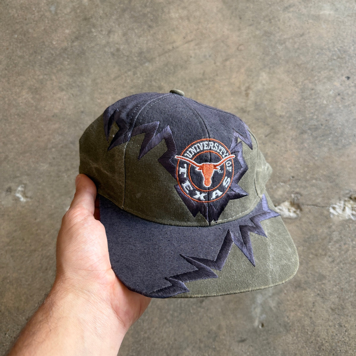 90s Green University of Texas Drew Pearson Snapback Hat 5766