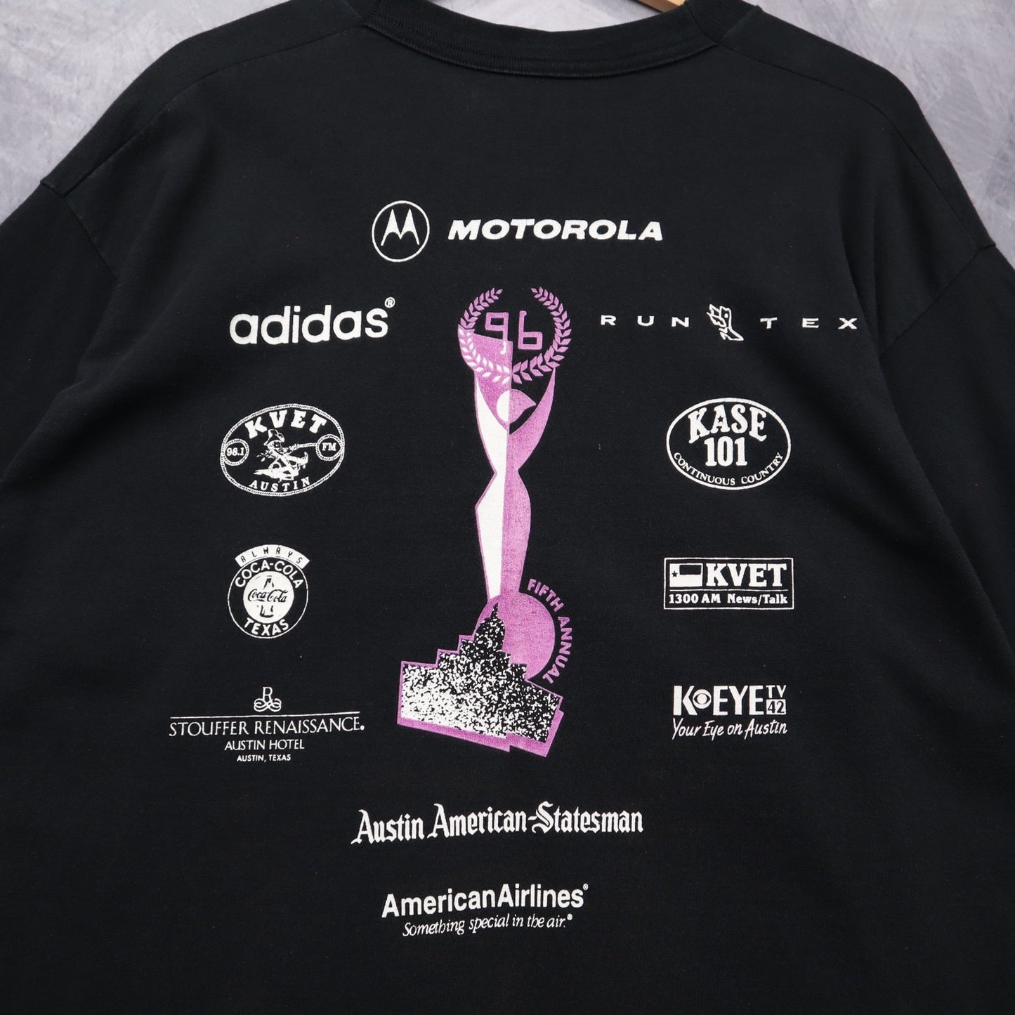 1996 Black Motorola Austin Marathon Shirt 4668