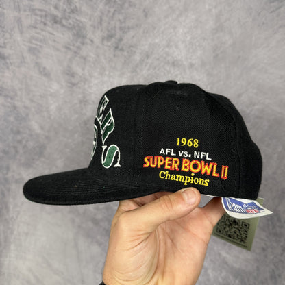 90s Black Green Bay Packers Annco Champions Snapback Hat 6803