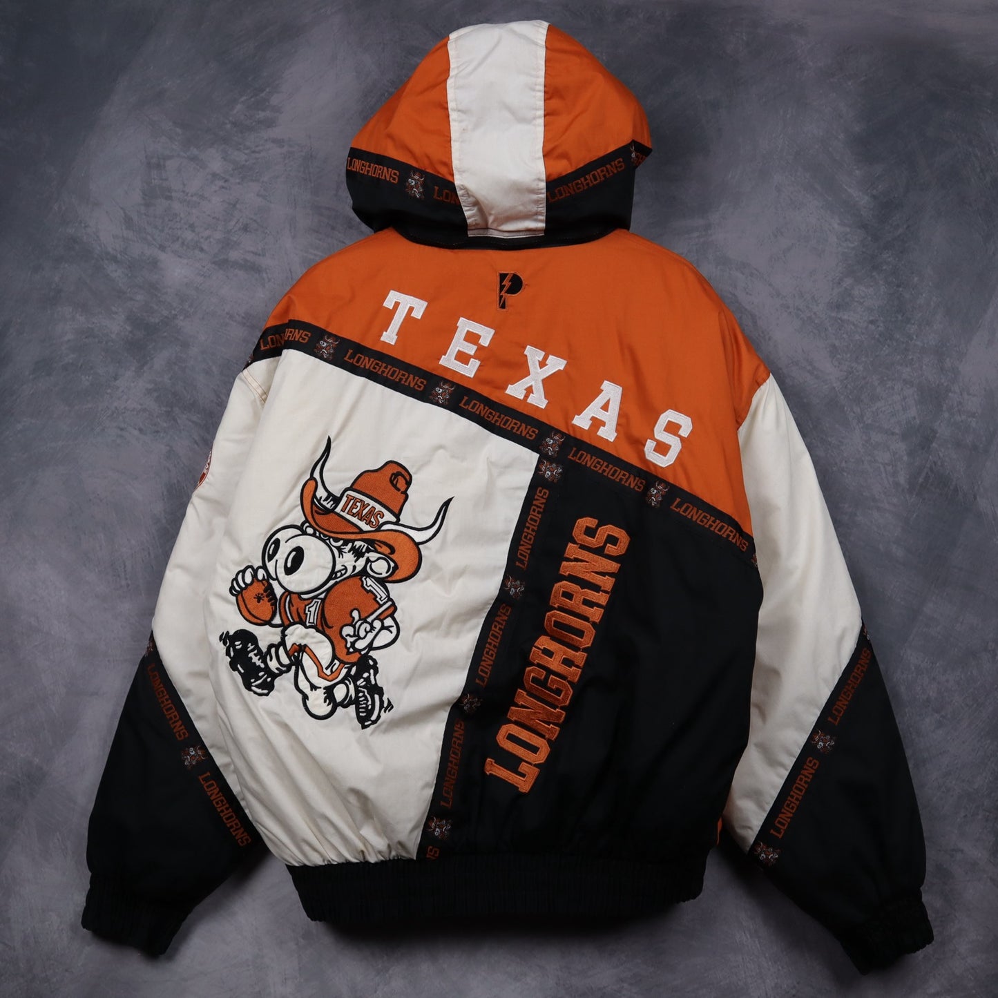 90s Orange Texas Longhorns Hooded Jacket 5914