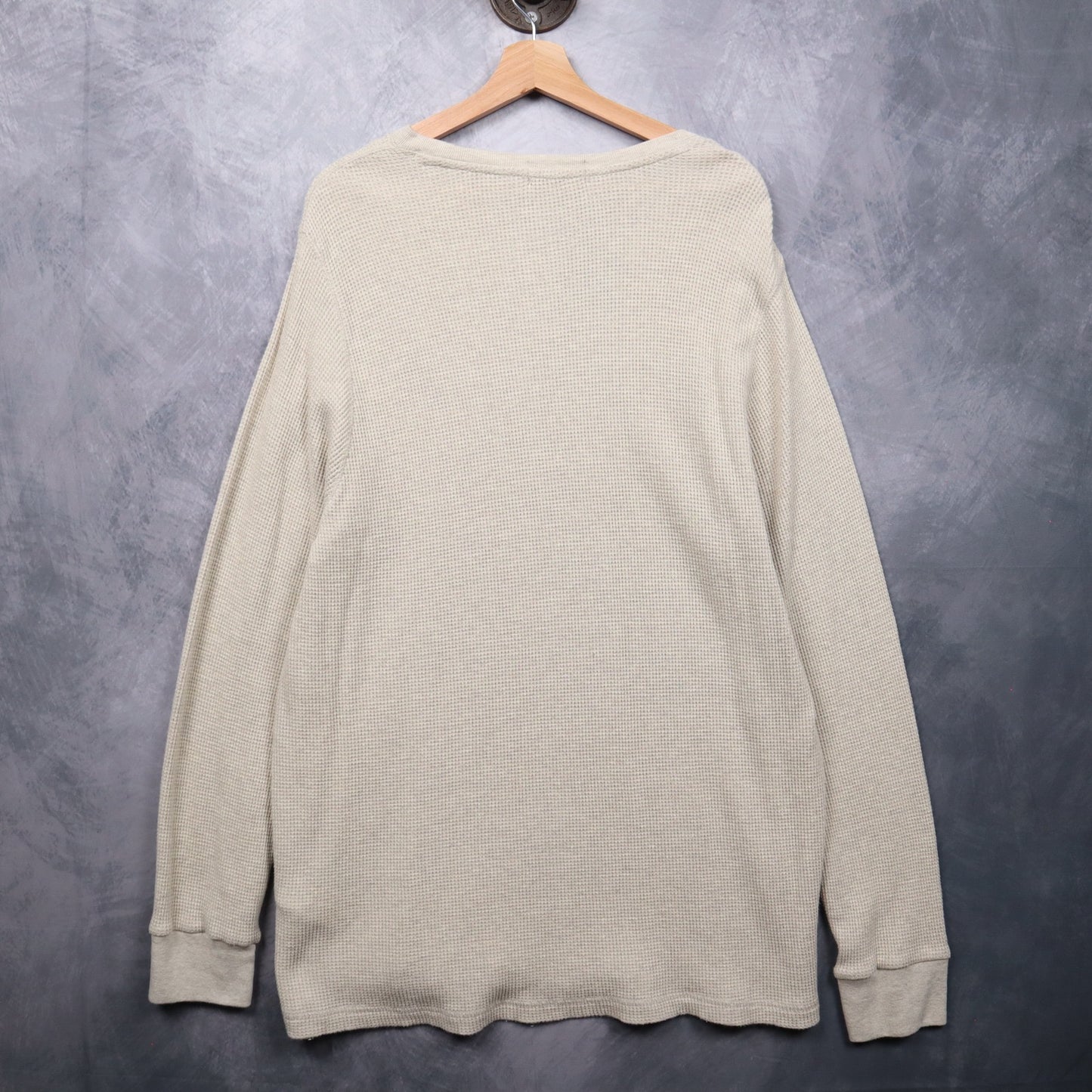 00s Cream Polo Ralph Lauren Thermal Shirt 4707