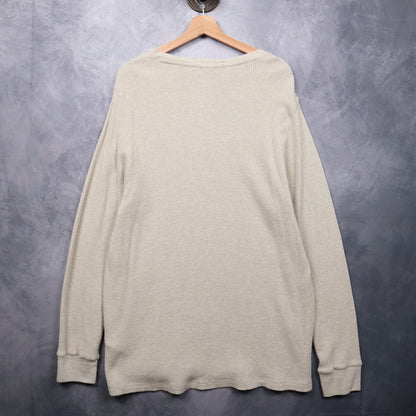 00s Cream Polo Ralph Lauren Thermal Shirt 4707