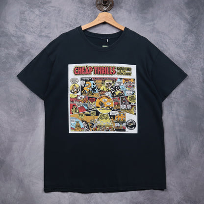 Early 00s Black Cheap Thrills Big Brother & The Holding Company Robert Crumb Shirt 5503