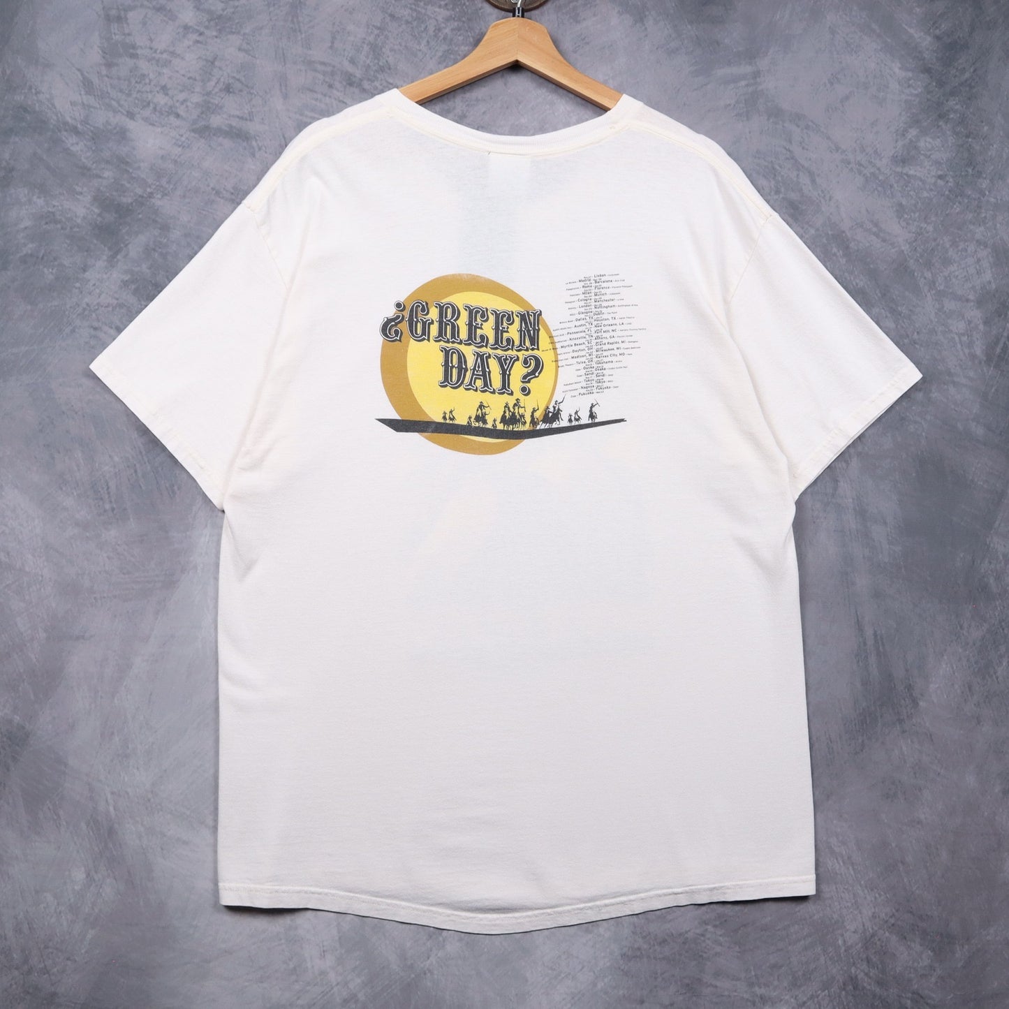 2001 White Green Day Warning Tour Shirt 4935