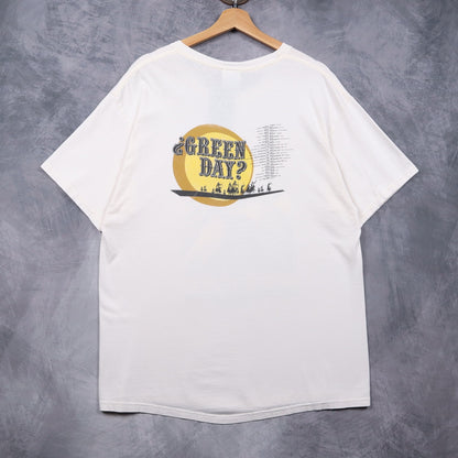 2001 White Green Day Warning Tour Shirt 4935