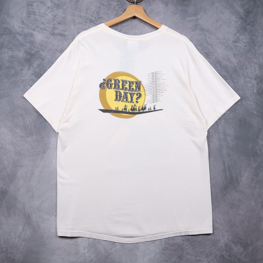 2001 White Green Day Warning Tour Shirt 4935