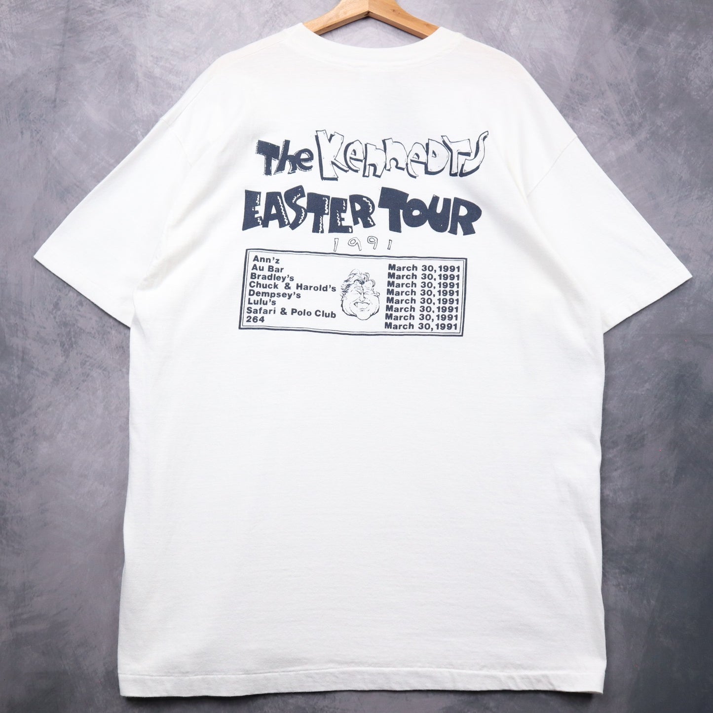 1991 White 'I Covered The Kennedys' Palm Beach Easter Tour Shirt 4664