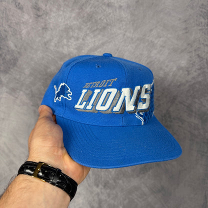 90s Blue Detroit Lions Sports Specialties Snapback Hat 6830