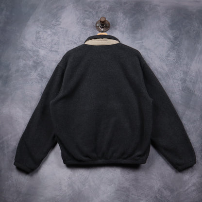 90s Dark Grey Polo Ralph Lauren Fleece Zip Jacket 5468