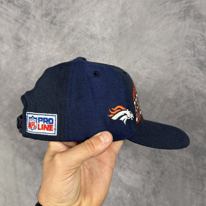 90s Navy Blue Denver Broncos Sports Specialties Grid Hat 6837