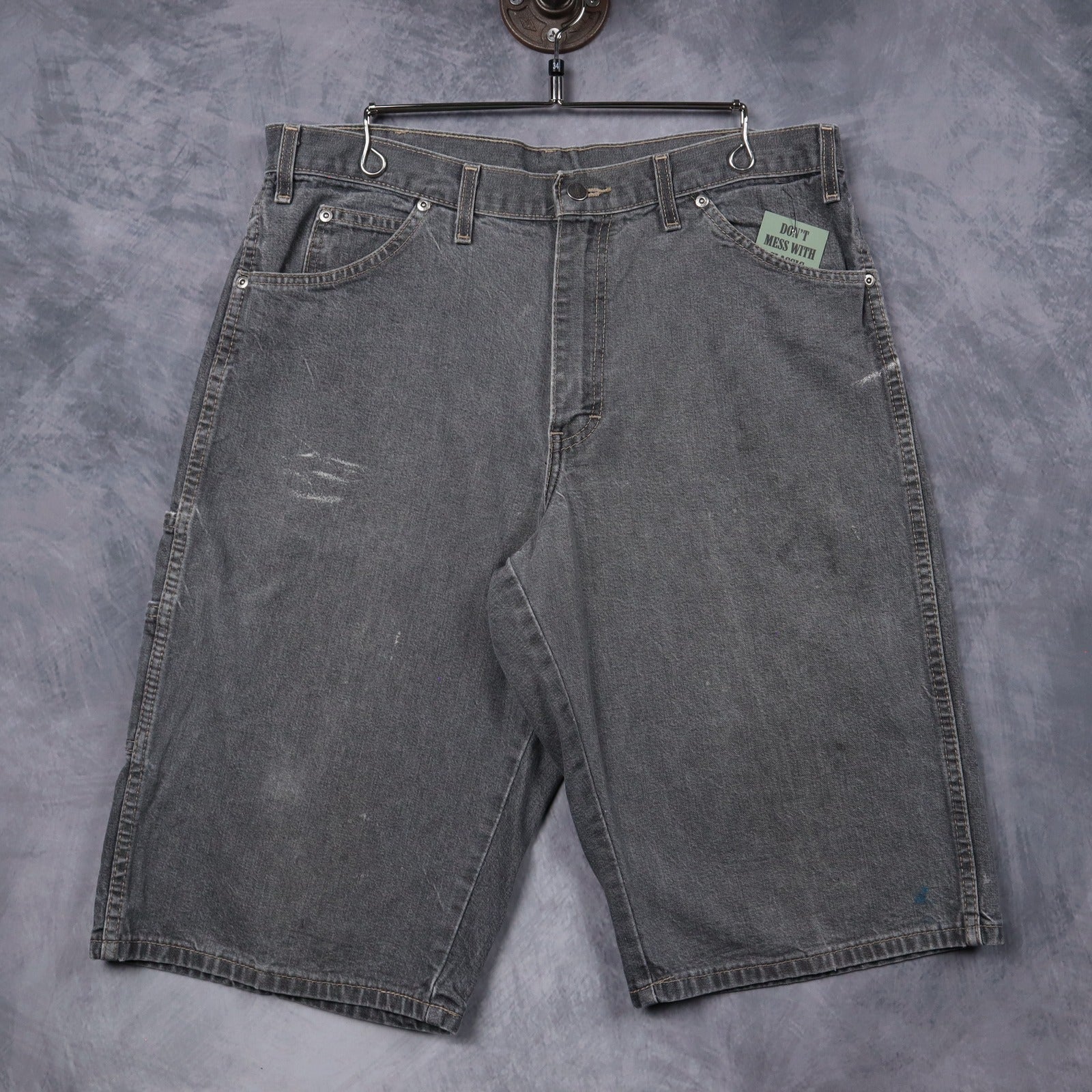 Early 00s Faded Black Dickies Denim Carpenter Shorts 5211