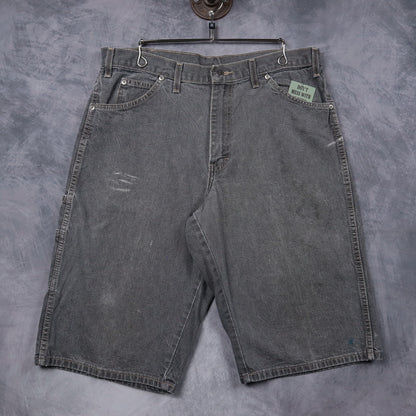 Early 00s Faded Black Dickies Denim Carpenter Shorts 5211