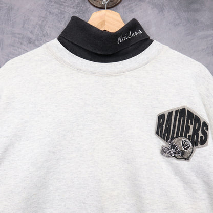 90s Grey Raiders Turtleneck Sweatshirt 6429
