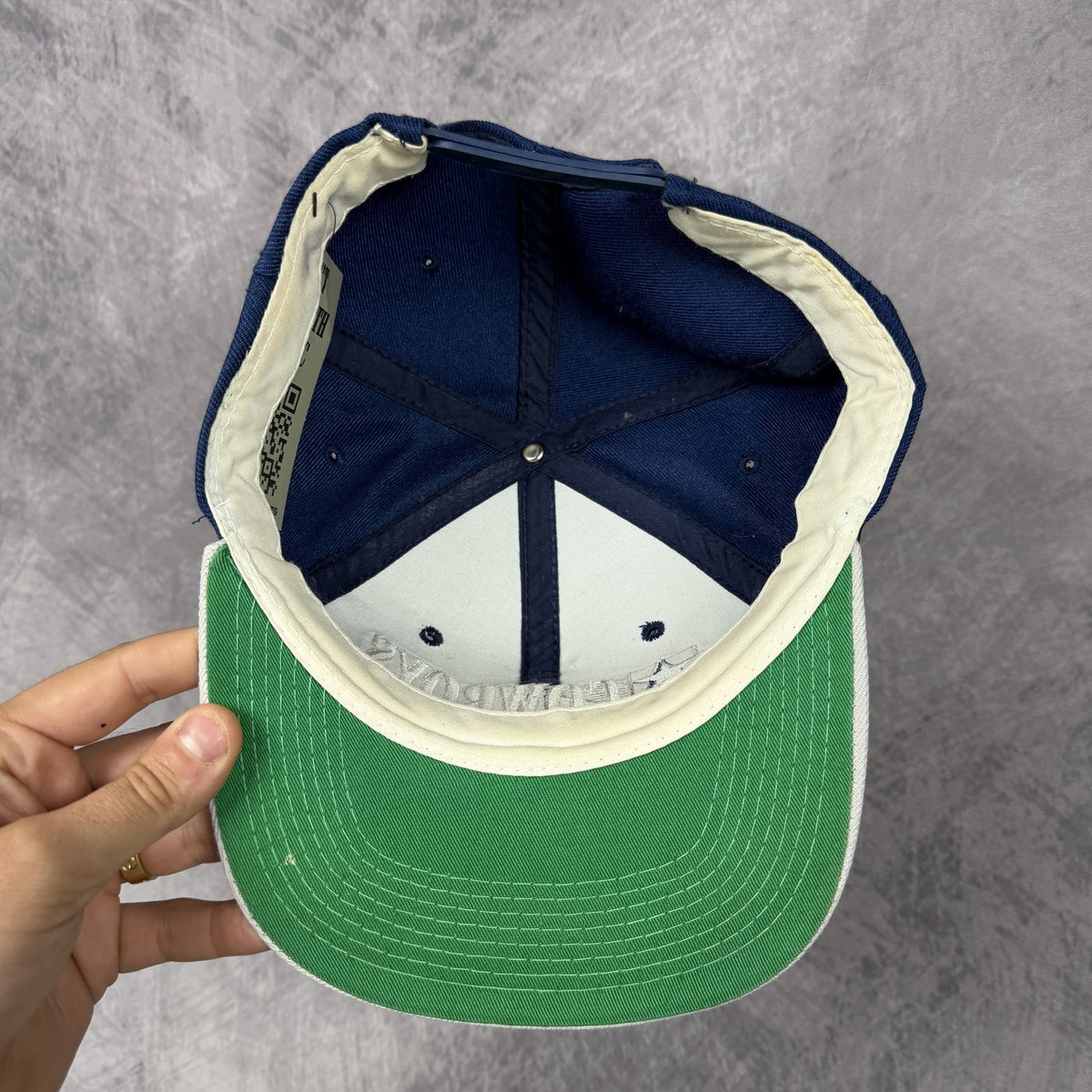 90s Navy Blue Dallas Cowboys Wool Snapback Hat 6863