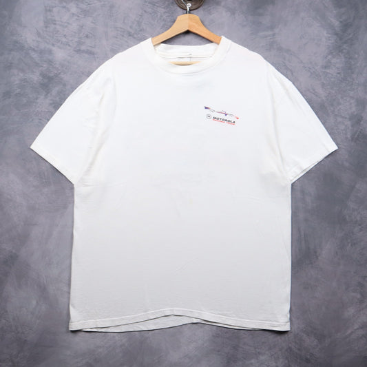 90s White Motorola Racing Team Parker Johnstone Shirt 7278