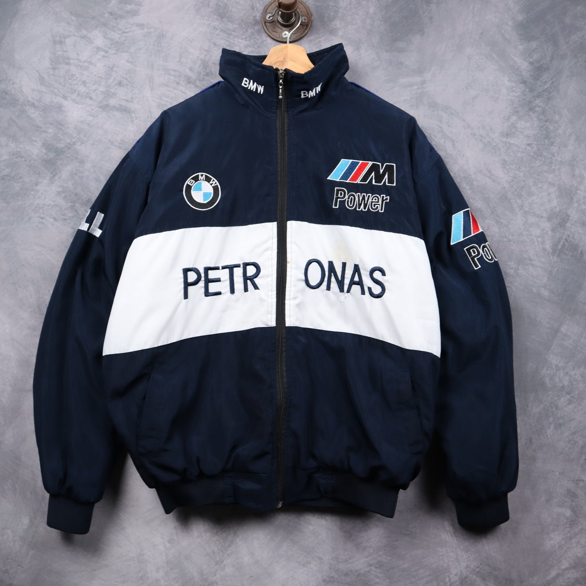 00s Navy Blue BMW Sauber F1 Team Petronas Racing Jacket 7350