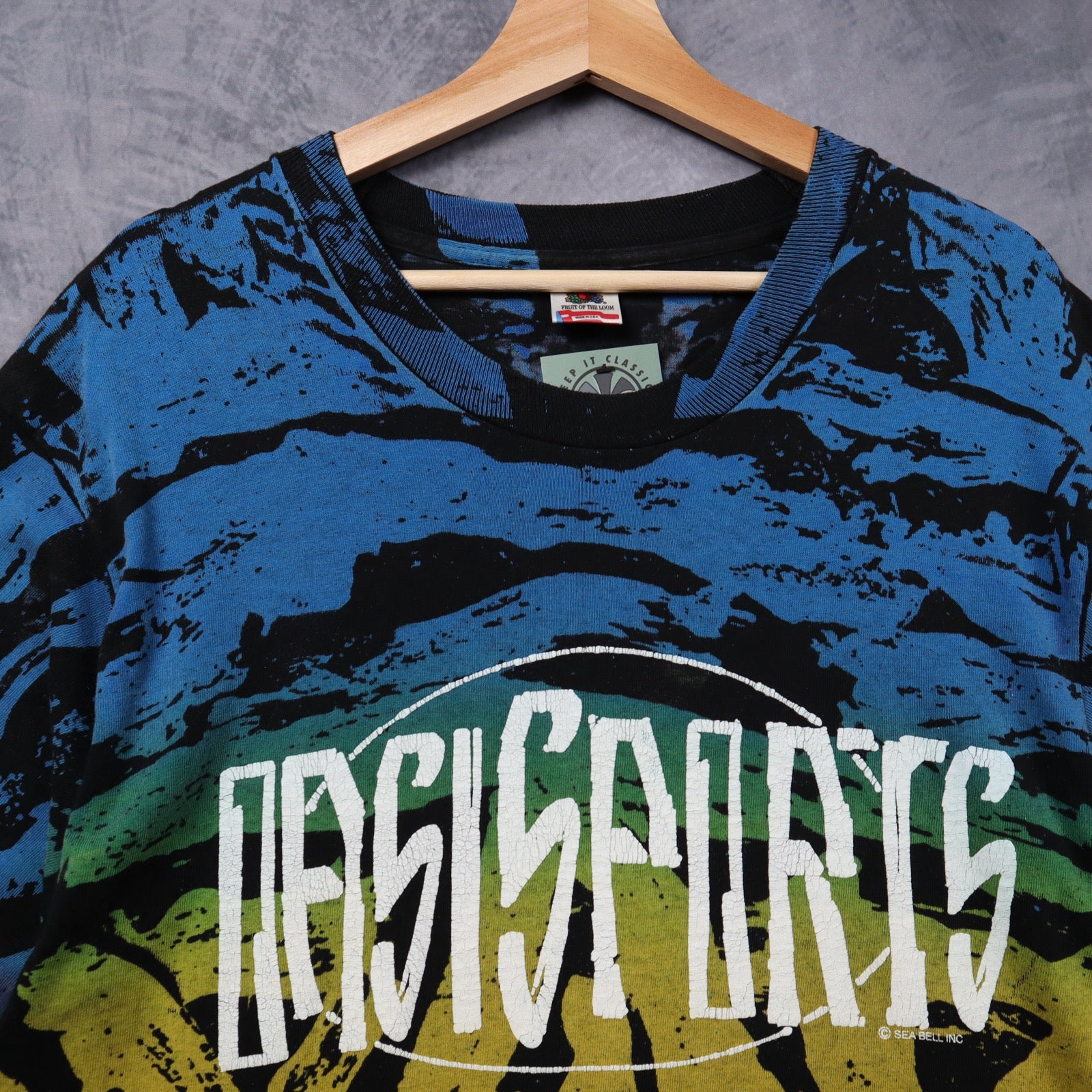 90s Rainbow Oasis Sports All Over Print Shirt 5415