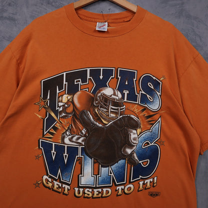 90s Orange Texas Wins Football Shirt 5867