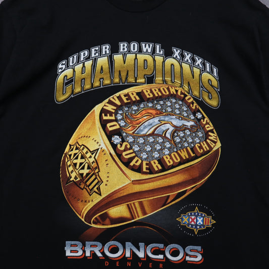 1998 Black Denver Broncos Super Bowl XXXII Champions Shirt 6793