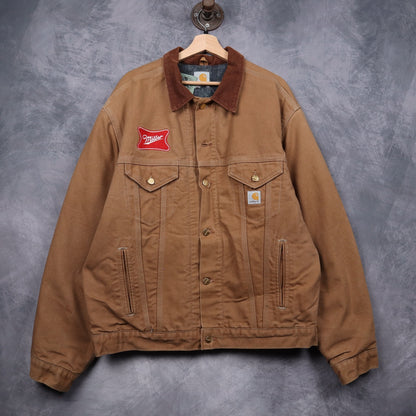 90s Tan Brown Miller Carhartt Trucker Jacket 4809