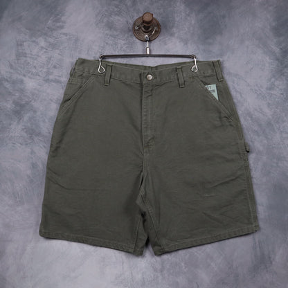 Y2K Olive Green Carhartt Washed Duck Work Shorts 5182