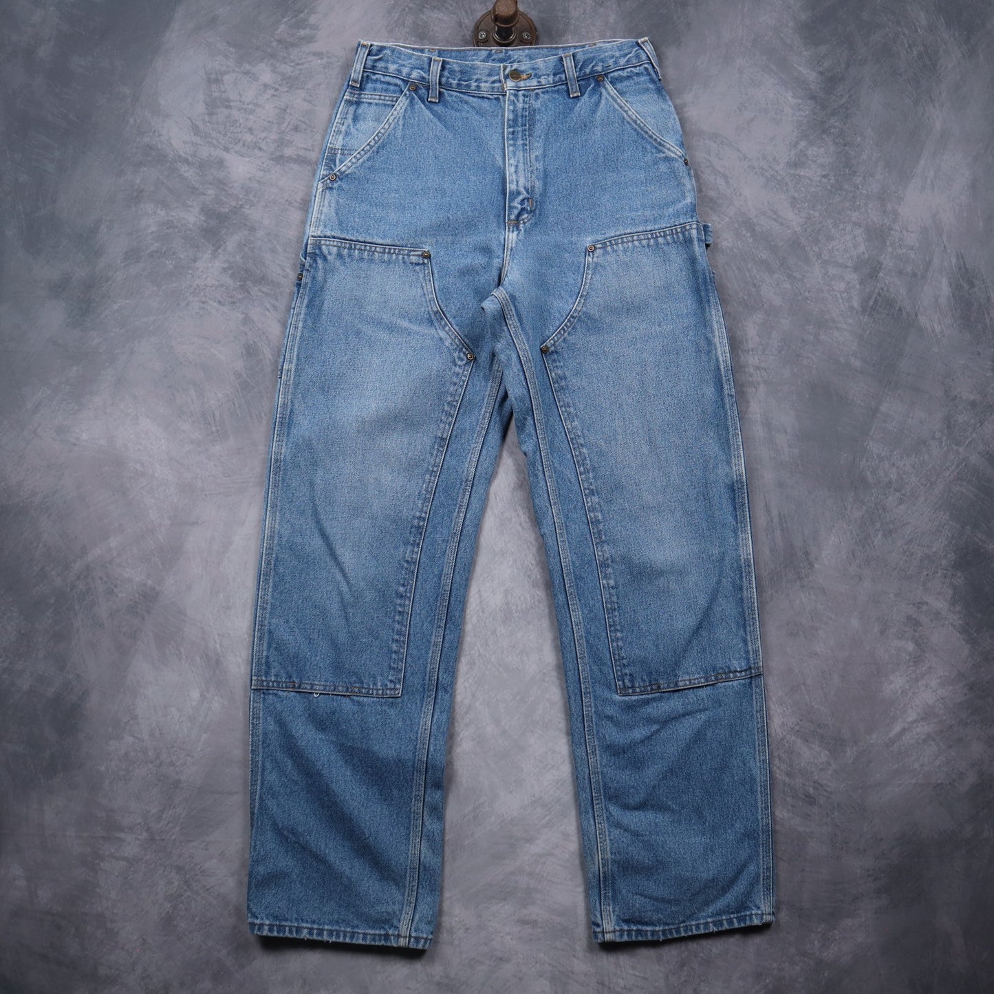 Y2K Light Wash Carhartt Double Knee Dungaree Fit Jeans 5051