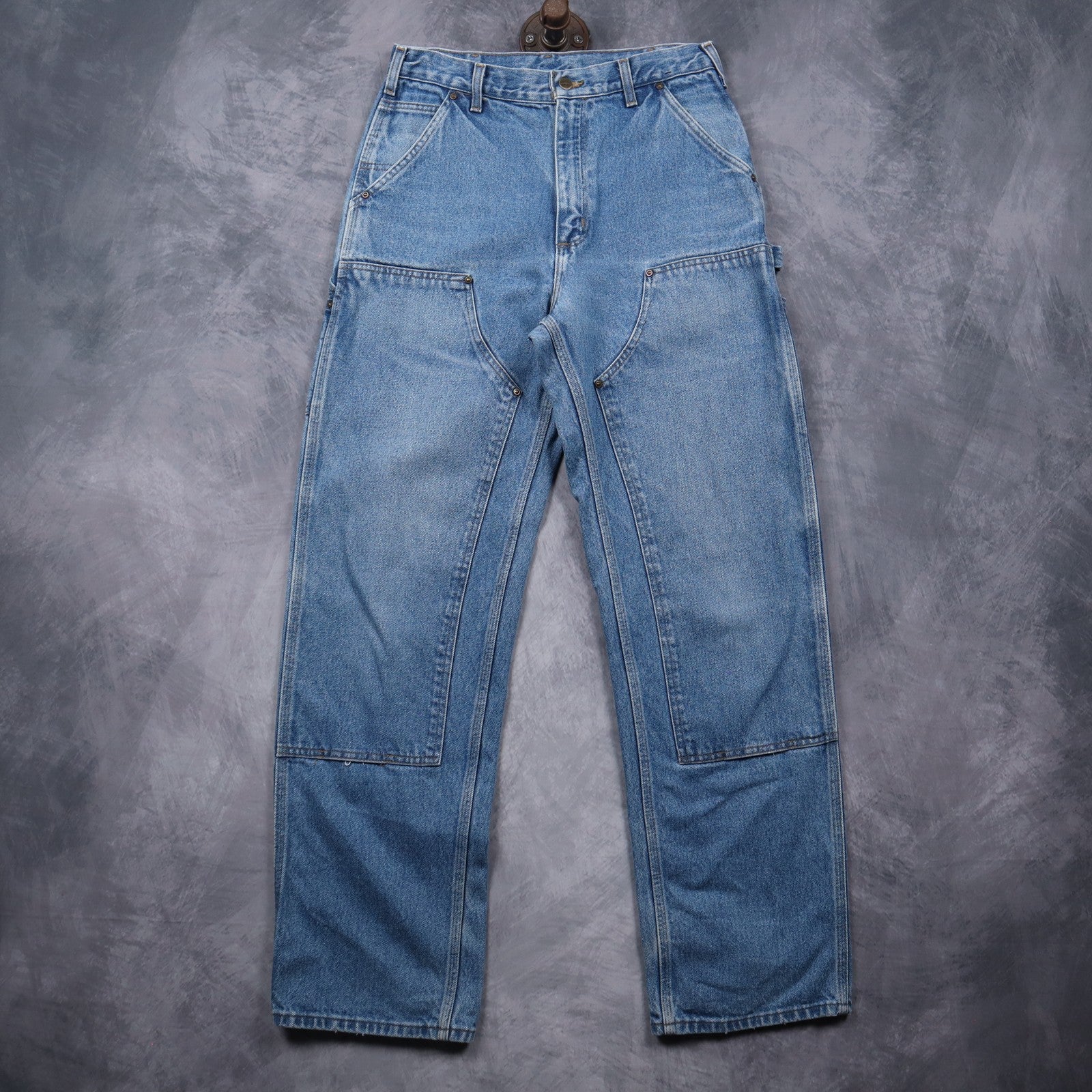 Y2K Light Wash Carhartt Double Knee Dungaree Fit Jeans 5051