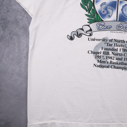 1995 White Carolina Tar Heels Crest Shirt 4684