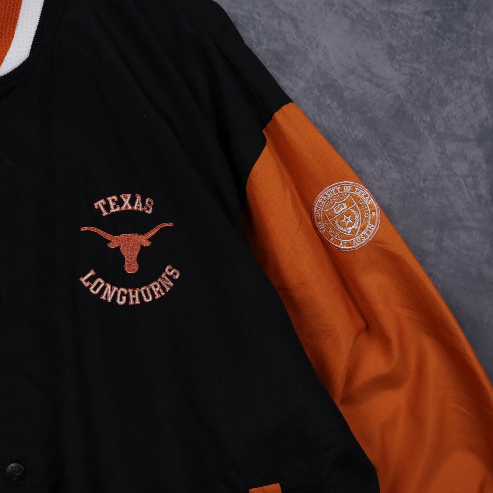 90s Black Texas Longhorns Pro Player Bomber Jacket 5944