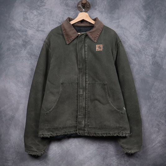 90s Moss Green Carhartt Cropped Arctic Jacket 4794