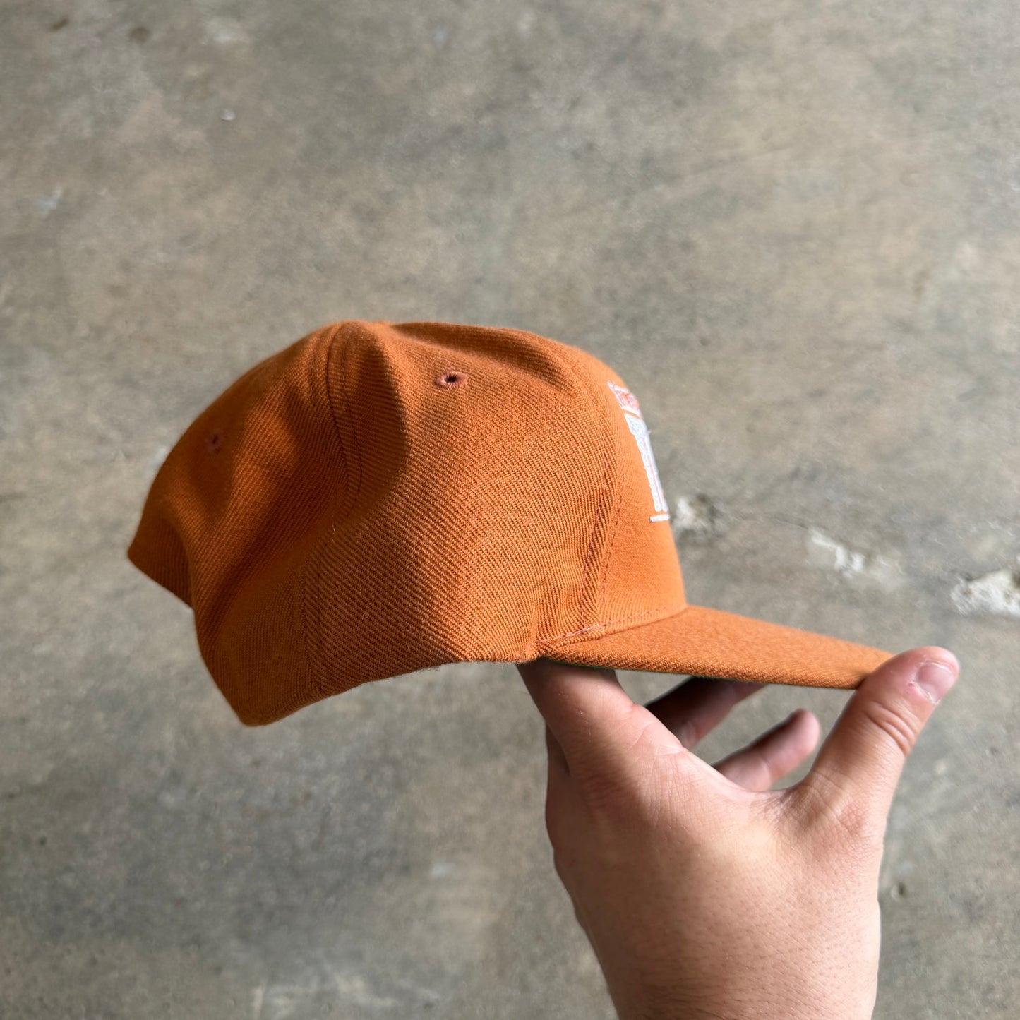90s Burnt Orange University of Texas Snapback Hat 5786