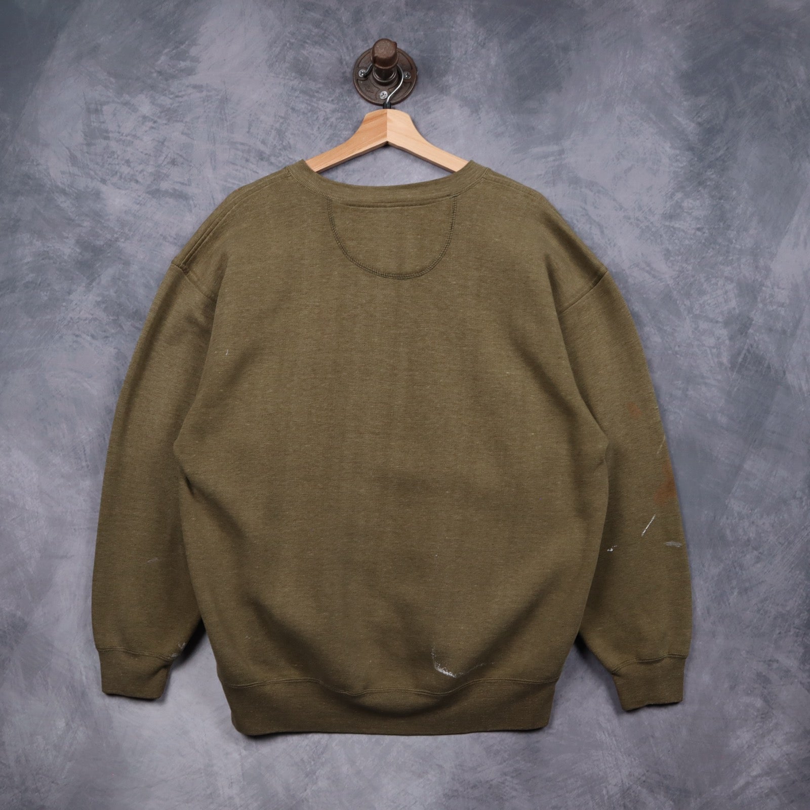 90s Olive Green Texas A&M Aggies College Station Crewneck 5137