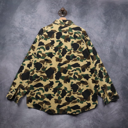 90s Gander Mountain Duck Camo Heavy Flannel Shirt 5472