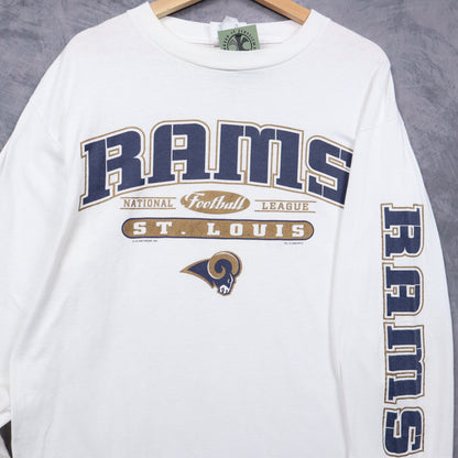 2000 White St. Louis Rams NFL Long Sleeve Shirt 6541