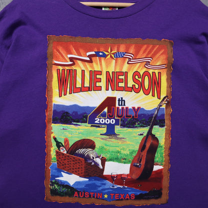 2000 Purple Willie Nelson 4th of July Austin Texas Shirt 5451