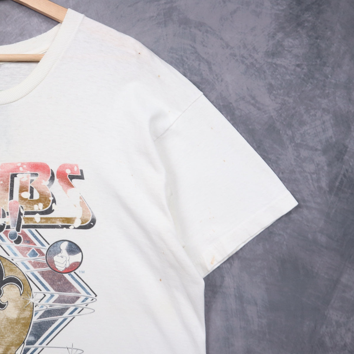 90s White New Orleans Saints Thumbs Up Shirt 6645