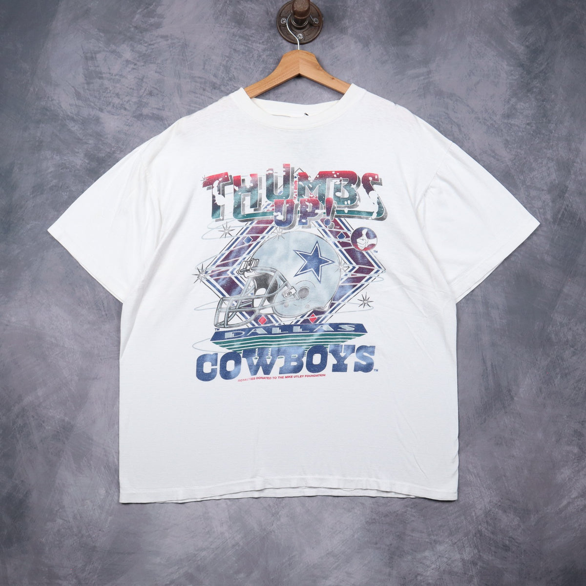90s White Dallas Cowboys Thumbs Up! Shirt 6694