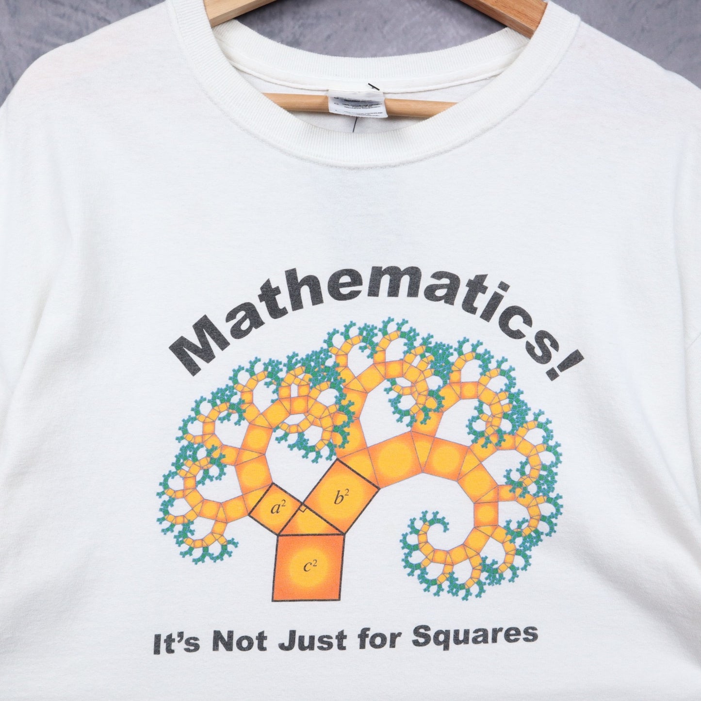 Early 2000s White Mathematics "It's Not Just For Squares" MAA Shirt 4659