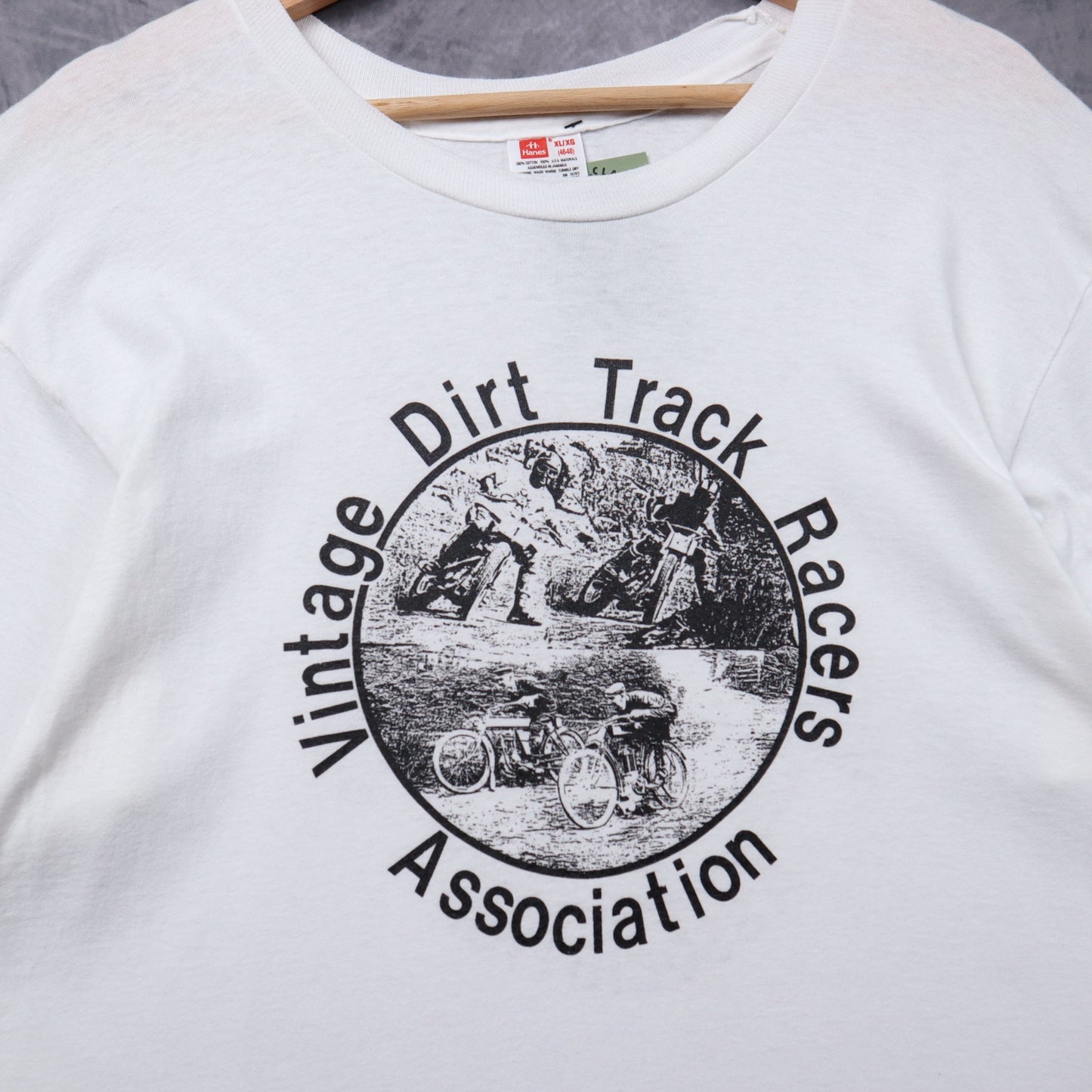 90s White Vintage Dirt Track Racers Association Shirt 5385