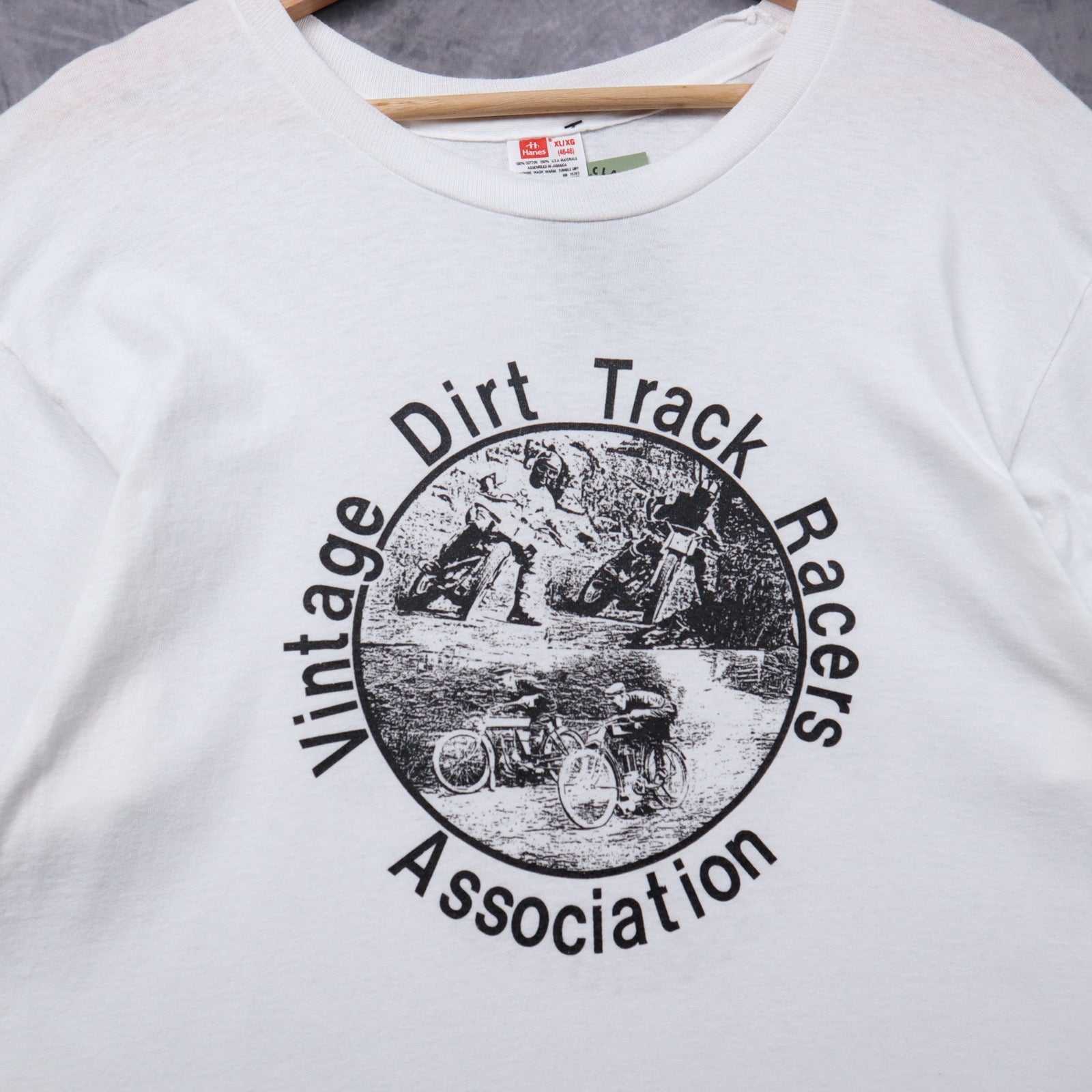 90s White Vintage Dirt Track Racers Association Shirt 5385