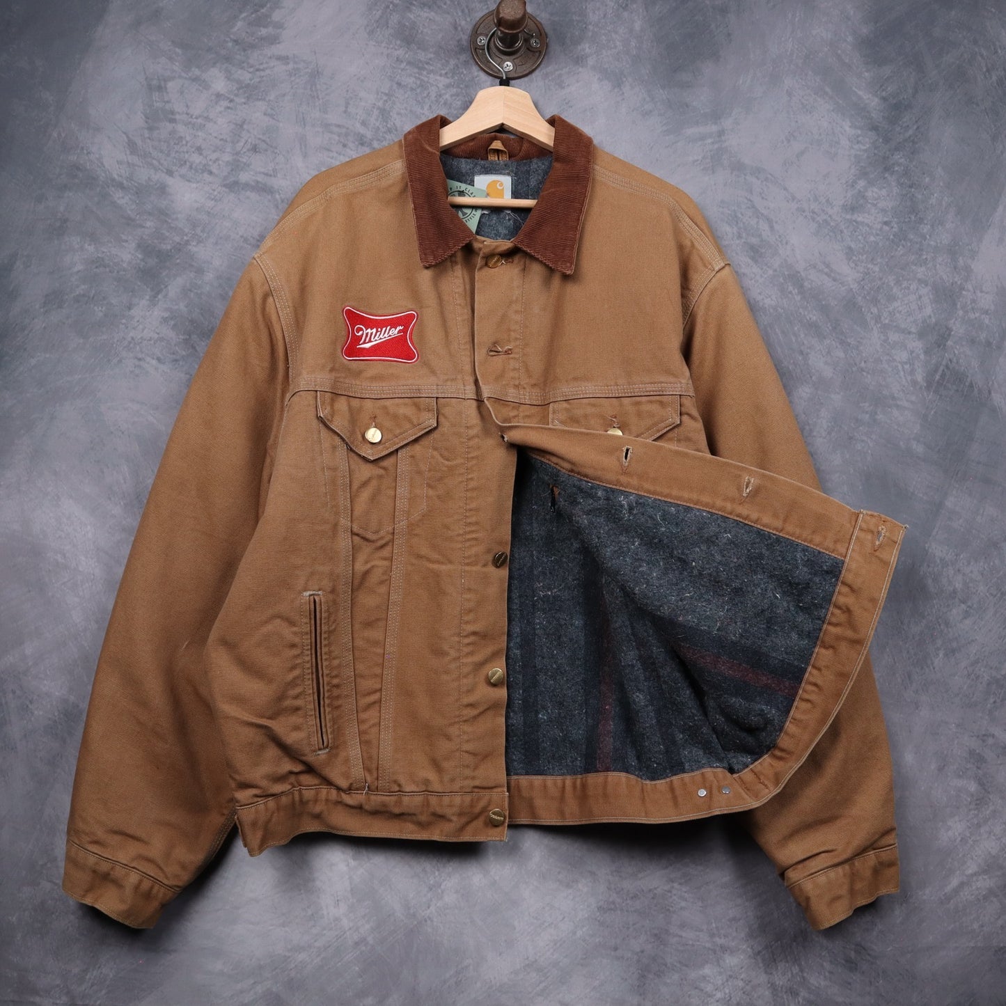 90s Tan Brown Miller Carhartt Trucker Jacket 4809