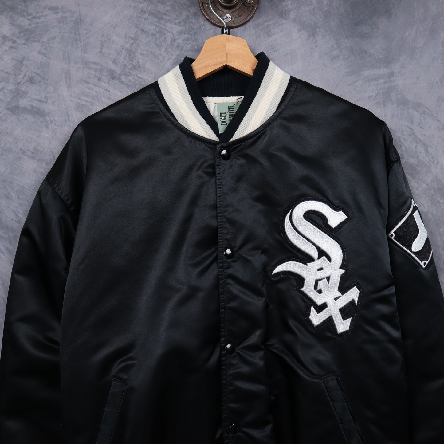 90s Black Chicago White Sox Starter Diamond Collection Satin Jacket 5093