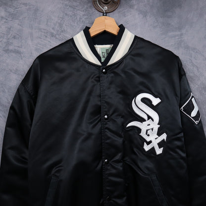 90s Black Chicago White Sox Starter Diamond Collection Satin Jacket 5093