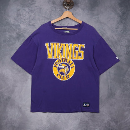 90s Purple Minnesota Vikings Football Club Starter Shirt 6569
